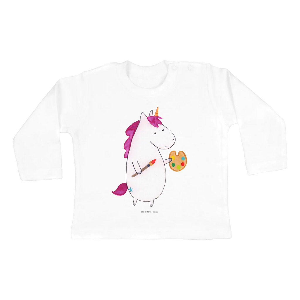 Baby long-sleeve unicorn Artist Bio, Langarm, Kleidung, Mädchen, Jungen, Baby, Einhorn, Einhörner, Einhorn Deko, Unicorn, Maler, Pinsel, Welt, Stift, Artist, Zeichnen, Geschenk, Künstler, Farbe, Englisch, Malen
