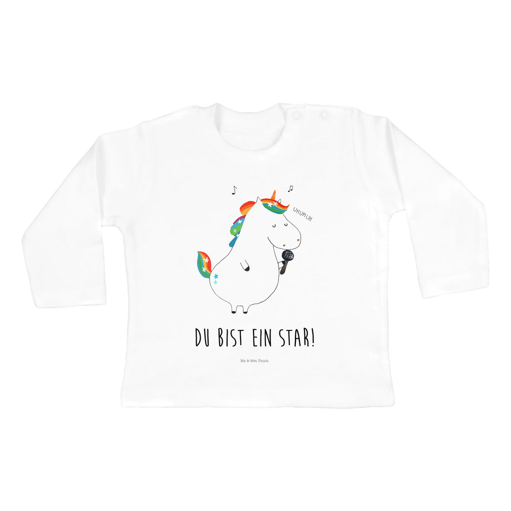 Baby long-sleeve unicorn Singer Mädchen, Langarm, Bio, Baby, Jungen, Kleidung, Einhorn, Einhörner, Einhorn Deko, Unicorn, Sänger, Feier, Konfetti, Sängerin, Disco, Party, Geburtstag, Fest, Glitzer, Freundin