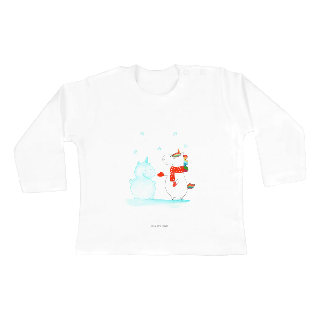 Baby Longsleeve Einhorn Schneemann Langarm, Baby Shower, Bio, Kleidung, Einhörner, Einhorn Deko, Einhorn, Unicorn, Schnee, Kuchen, Weihnachten, Mütze, kalt, Schneemann, X-Mas, Handschuhe, Winter