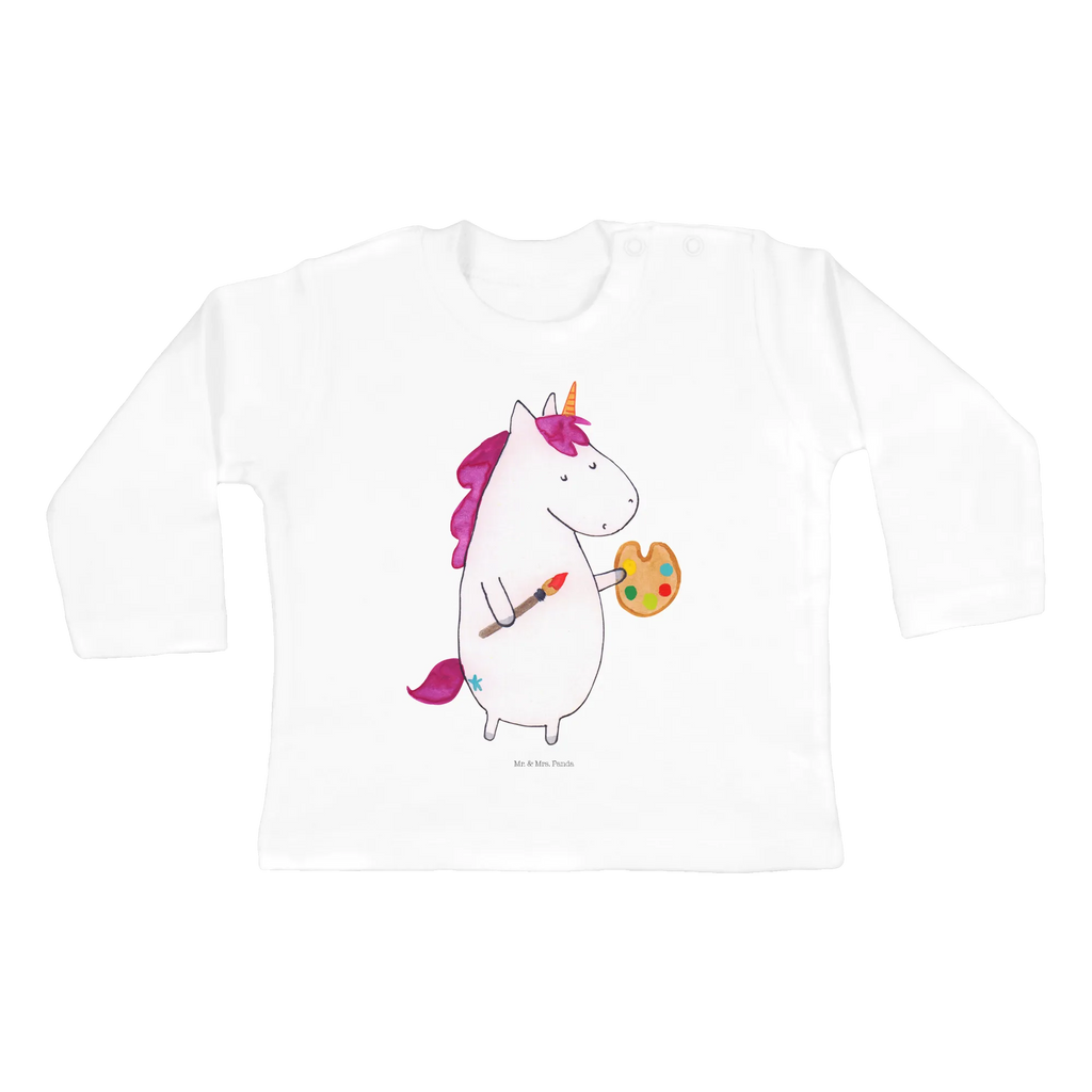 Baby long-sleeve unicorn Artist Bio, Langarm, Kleidung, Mädchen, Jungen, Baby, Einhorn, Einhörner, Einhorn Deko, Unicorn, Maler, Pinsel, Welt, Stift, Artist, Zeichnen, Geschenk, Künstler, Farbe, Englisch, Malen