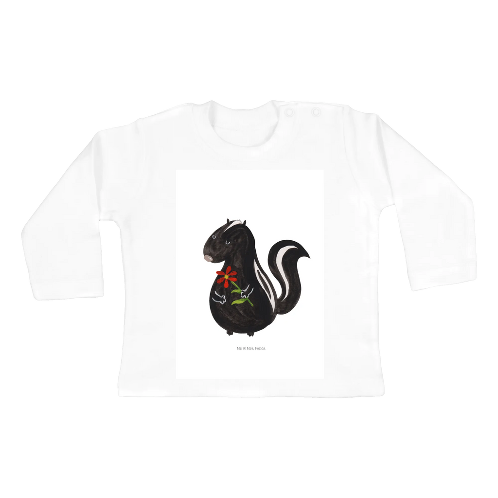 Longsleeve dla niemowląt 12-18 miesięcy skunks kwiat Bio, Kleidung, Baby Shower, Langarm, Skunk, Stinktier, Wildtier, Verträumt, Stinki, Tagträumer, Stinker, Dreams, Träume, Raubtier