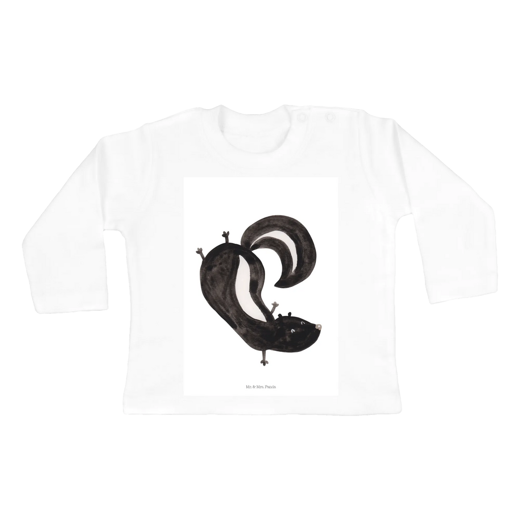 Baby long-sleeve skunk handstand Kleidung, Bio, Baby Shower, Langarm, Skunk, Stinktier, Spielplatz, Stinker, Wildtier, Stinki, Kind, Raubtier, Verpielt