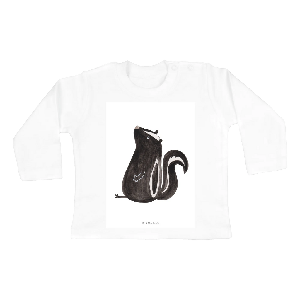 Baby long-sleeve skunk Sit Langarm, Kleidung, Bio, Baby Shower, Skunk, Stinktier, Recht, Wildtier, Büro, Stinker, Stinki, Spruch, Raubtier, Besserwisser