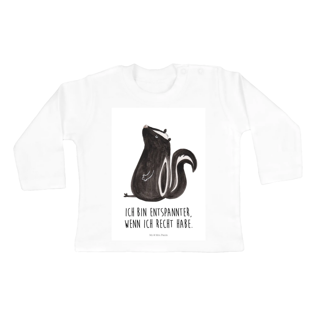 Baby long-sleeve skunk Sit Langarm, Kleidung, Bio, Baby Shower, Skunk, Stinktier, Recht, Wildtier, Büro, Stinker, Stinki, Spruch, Raubtier, Besserwisser
