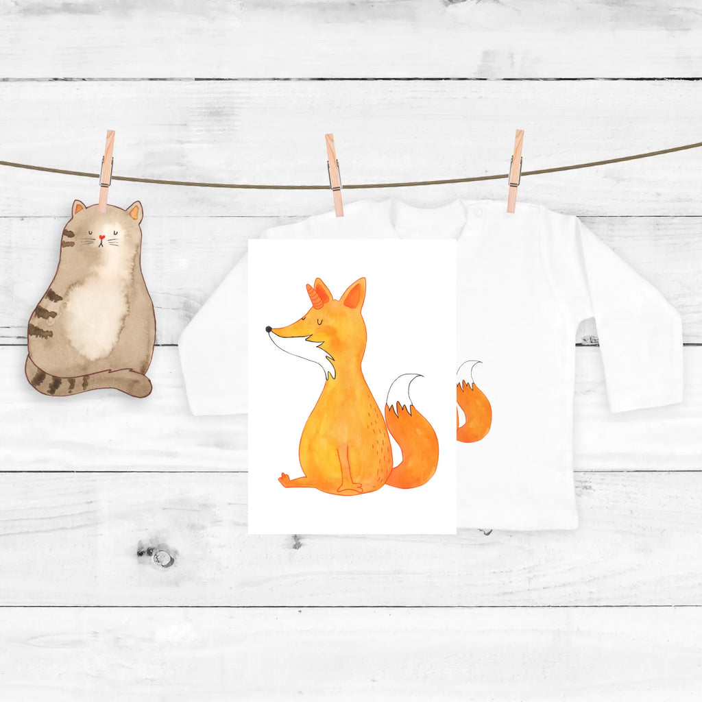 Baby Longsleeve Fuchshörnchen Wunsch Bio, Langarm, Kleidung, Baby Shower, Einhörner, Einhorn Deko, Einhorn, Unicorn, Fuchshorn, Füchse, Fuchshörnchen, Foxycorn, Fuchs, Unicorns