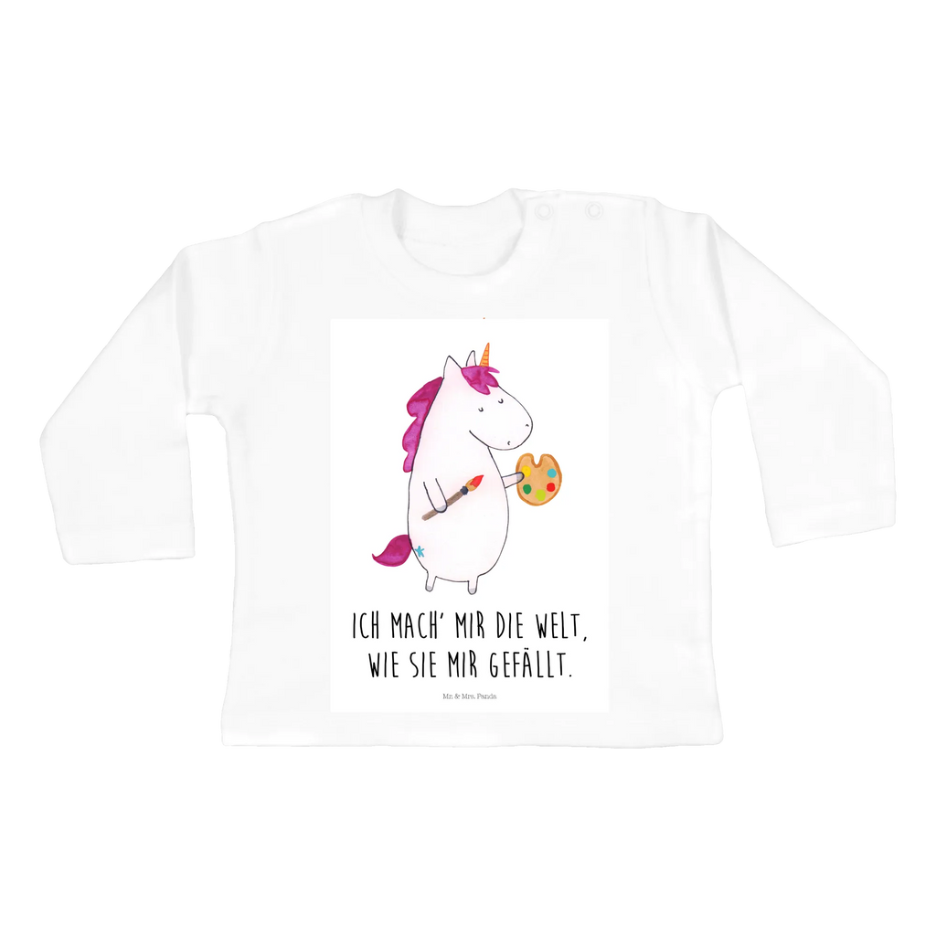 Baby long-sleeve unicorn Artist Bio, Langarm, Kleidung, Mädchen, Jungen, Baby, Einhorn, Einhörner, Einhorn Deko, Unicorn, Maler, Pinsel, Welt, Stift, Artist, Zeichnen, Geschenk, Künstler, Farbe, Englisch, Malen