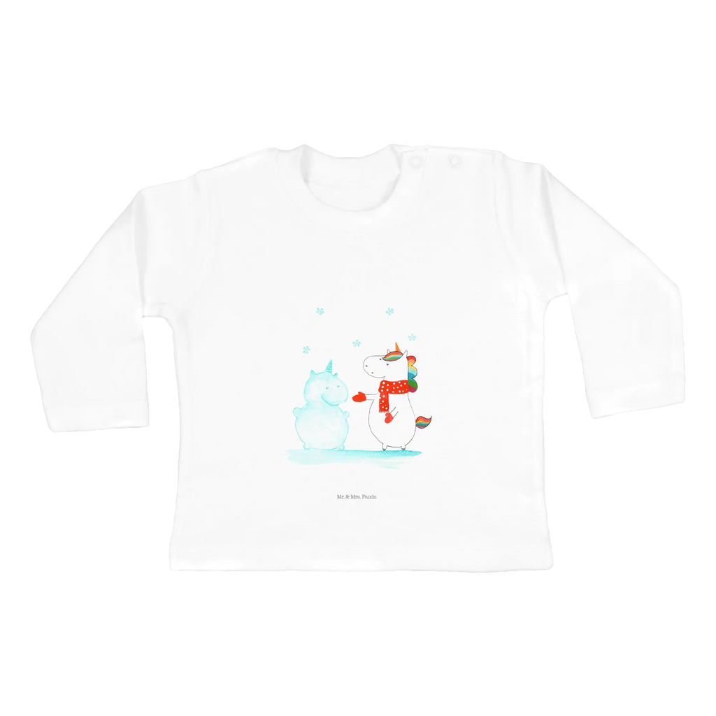 Baby Longsleeve Einhorn Schneemann Langarm, Baby Shower, Bio, Kleidung, Einhörner, Einhorn Deko, Einhorn, Unicorn, Schnee, Kuchen, Weihnachten, Mütze, kalt, Schneemann, X-Mas, Handschuhe, Winter