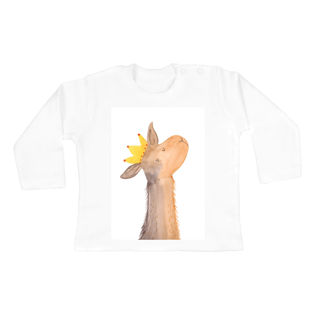 Baby long-sleeve llama head king Langarm, Baby, Bio, Mädchen, Jungen, Kleidung, Lama, Alpaka, König, Vorgesetzter, Chef, Papa, Abitur, Mama, Büro Kollege, Kollegin, Freundin, Lamas, Königin, Abi