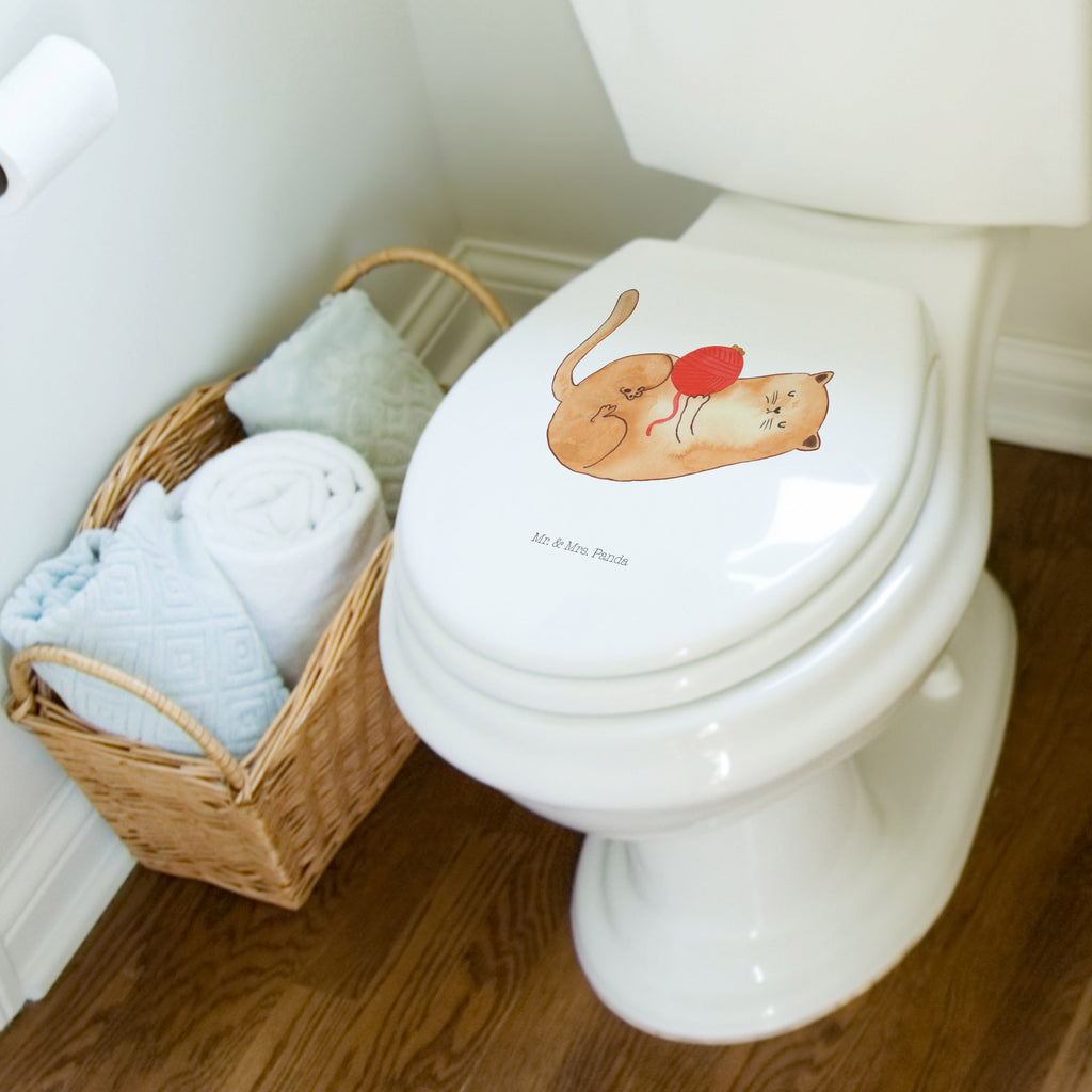 Motif toilet seat Cat Wool toilet seat, toilet, toilet cover, toilet lid, wood, cat, tomcat, kitty, meow, kitten, housecat, mama cat, love cats, cat image, cat fan, cat lover, cat fancier, cat decoration, gift for cat lover, cat owner, funny cats, cat sayings, cat motto, funny cat gifts, fan merchandise, cat stuff, animal lover, cats, playful, play, Cats, wool, ball of wool, pussy, pet