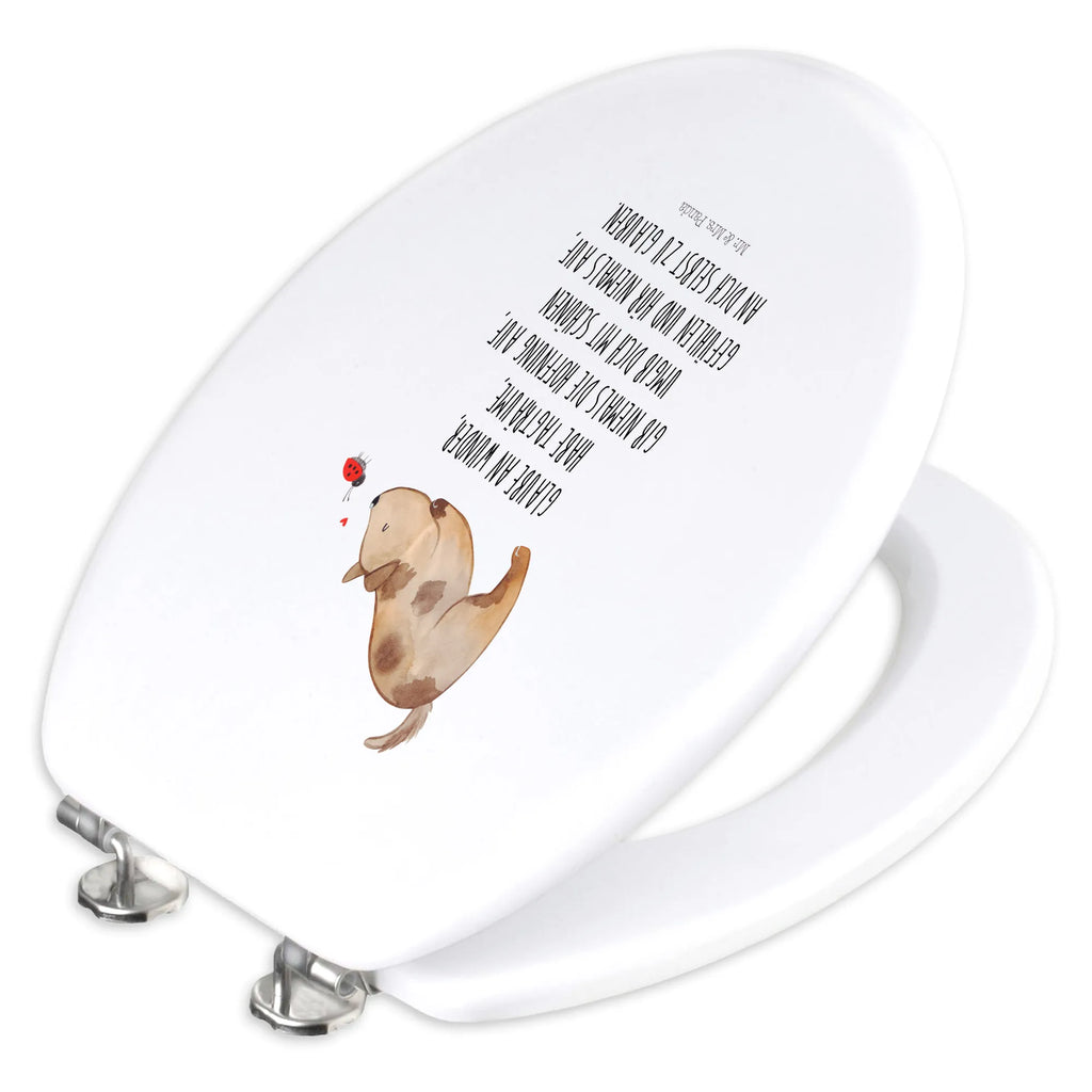 Motiv WC deska sedesowa pies biedronka Klobrille, WC-Sitz, Toilettendeckel, Klodeckel, Toilette, Hund, Hundemotiv, Haustier, Hunderasse, Tierliebhaber, Hundebesitzer, Sprüche, Mischlinghund, Hunde, Marienkäfer, Hundespruch, Mischling