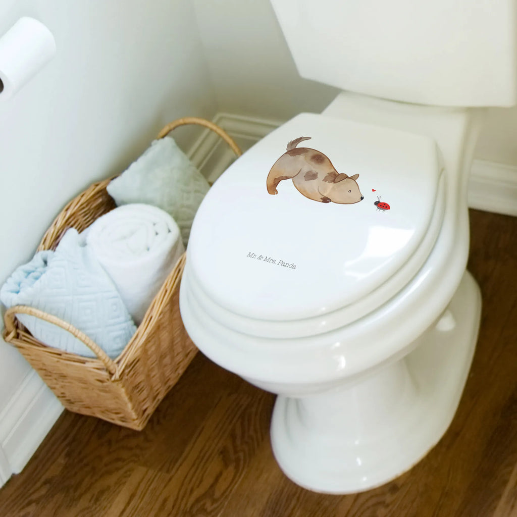 Motiv WC deska sedesowa pies biedronka Klobrille, WC-Sitz, Toilettendeckel, Klodeckel, Toilette, Hund, Hundemotiv, Haustier, Hunderasse, Tierliebhaber, Hundebesitzer, Sprüche, Mischlinghund, Hunde, Marienkäfer, Hundespruch, Mischling