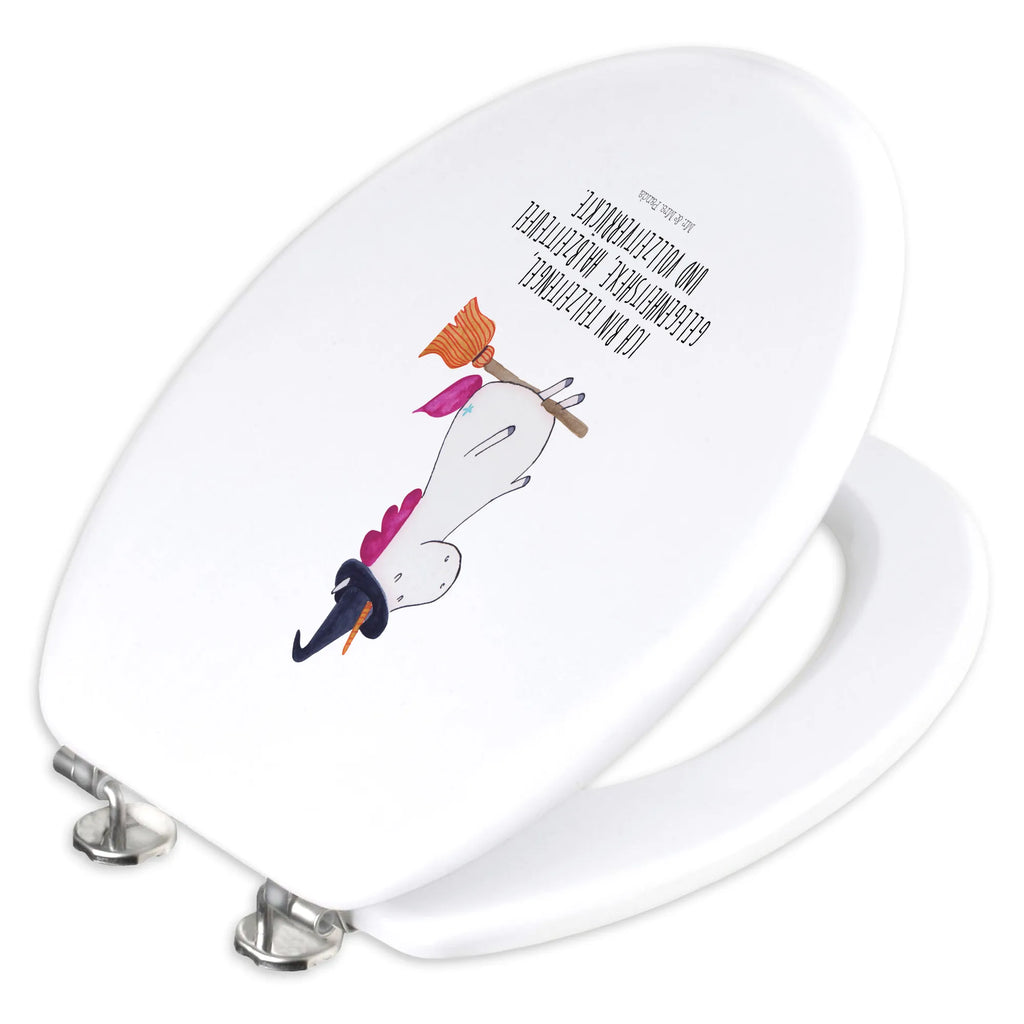 Motiv WC Sitz Einhorn Hexe Toilettendeckel, WC-Sitz, Klodeckel, Toilette, Klobrille, Einhorn, Einhörner, Einhorn Deko, Unicorn, Ehefrau, Freundin, Verrückte, Engel, Leben, Teufel, Frau, Hexe, Zicke