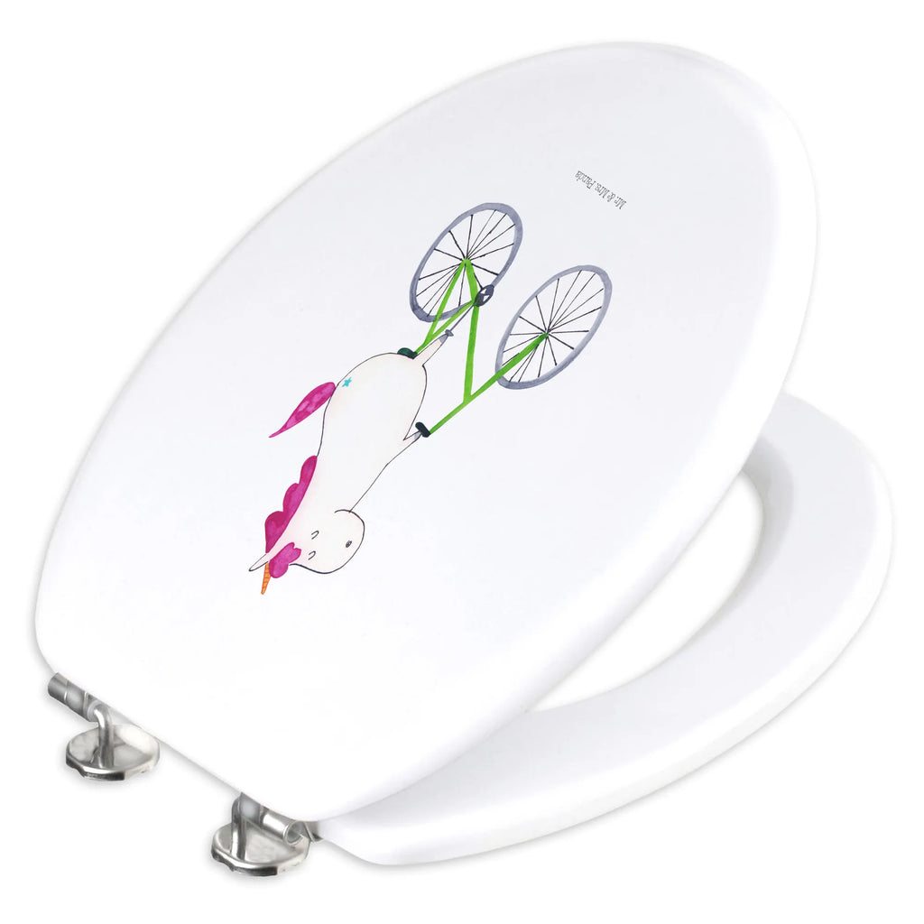 Motiv WC Sitz Einhorn Radfahrer Klodeckel, Klobrille, Toilette, Toilettendeckel, WC-Sitz, Einhorn, Einhörner, Einhorn Deko, Unicorn, Liebeskummer, Radfahrer, Radfahren, Kummer, Konfetti, Rad, Luxusproblem, Bike, Feenstaub