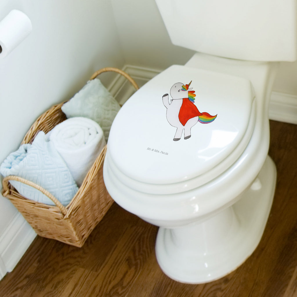 Motiv WC Sitz Einhorn Super WC-Sitz, Toilettendeckel, Klobrille, Klodeckel, Toilette, Einhorn, Einhörner, Einhorn Deko, Unicorn, Freundin, Superheld, Geschenk, Held, Girl, Traummann, Mädchen