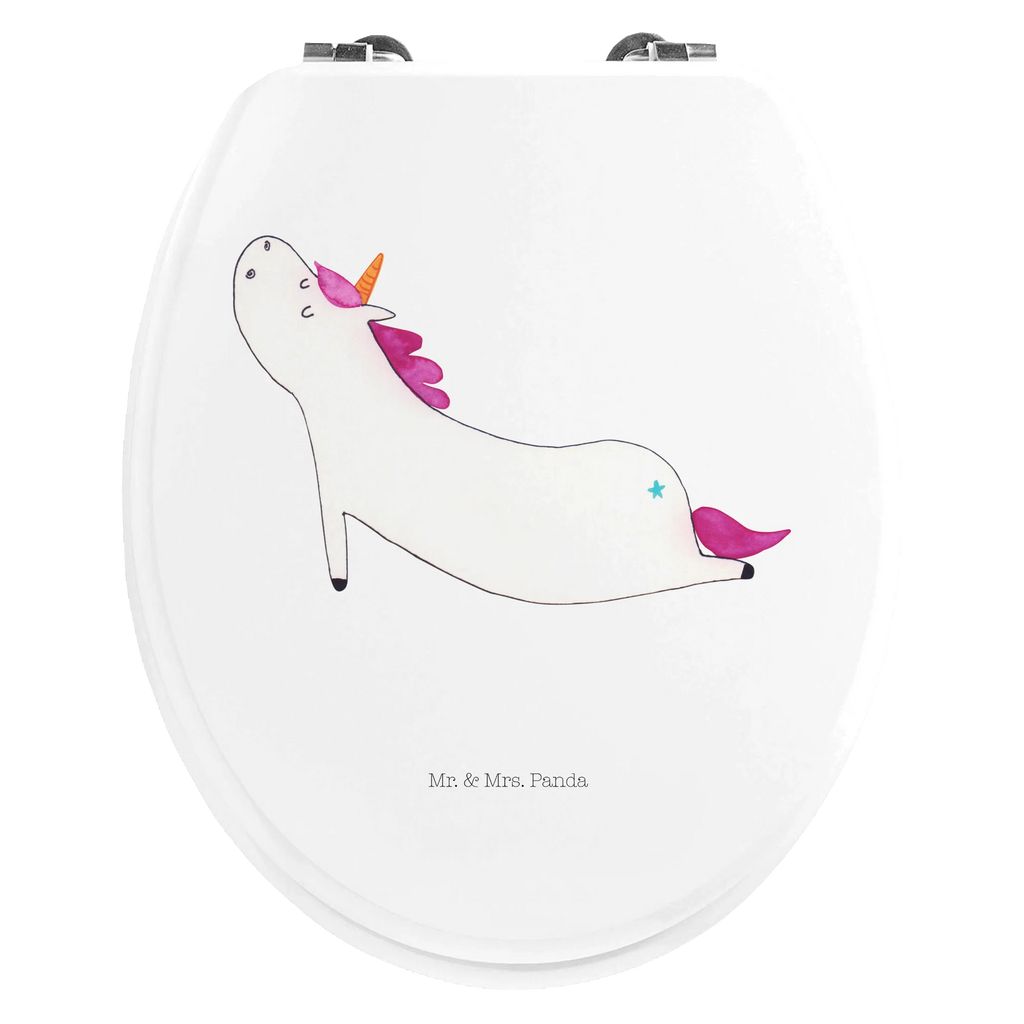 Motiv WC Sitz Einhorn Yoga Toilettendeckel, Toilettensitz, WC-Deckel, Klodeckel, WC-Sitz, Klobrille, Unicorn, Einhorn, Einhörner, Einhorn Deko, Achtsamkeit, Witzig, Yoga, Lustig, Entspannung, Joga, Namaste, Yogamatte, Süß, Sport