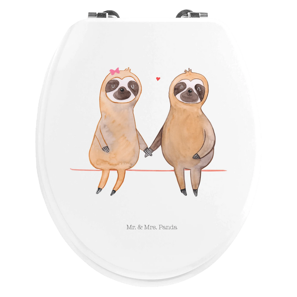 Motiv WC Sitz Faultier Pärchen Klobrille, WC-Sitz, Toilette, Klodeckel, Toilettendeckel, Faultier, Faultier Geschenk, Faultier Deko, verlobt, faul, Pärchen, Beziehung, Faultiere, Faultierliebe, Liebespaar, gemeinsam, Lieblingstier, verliebt, Langsamkeit, relaxen, Liebe, Faultierpärchen