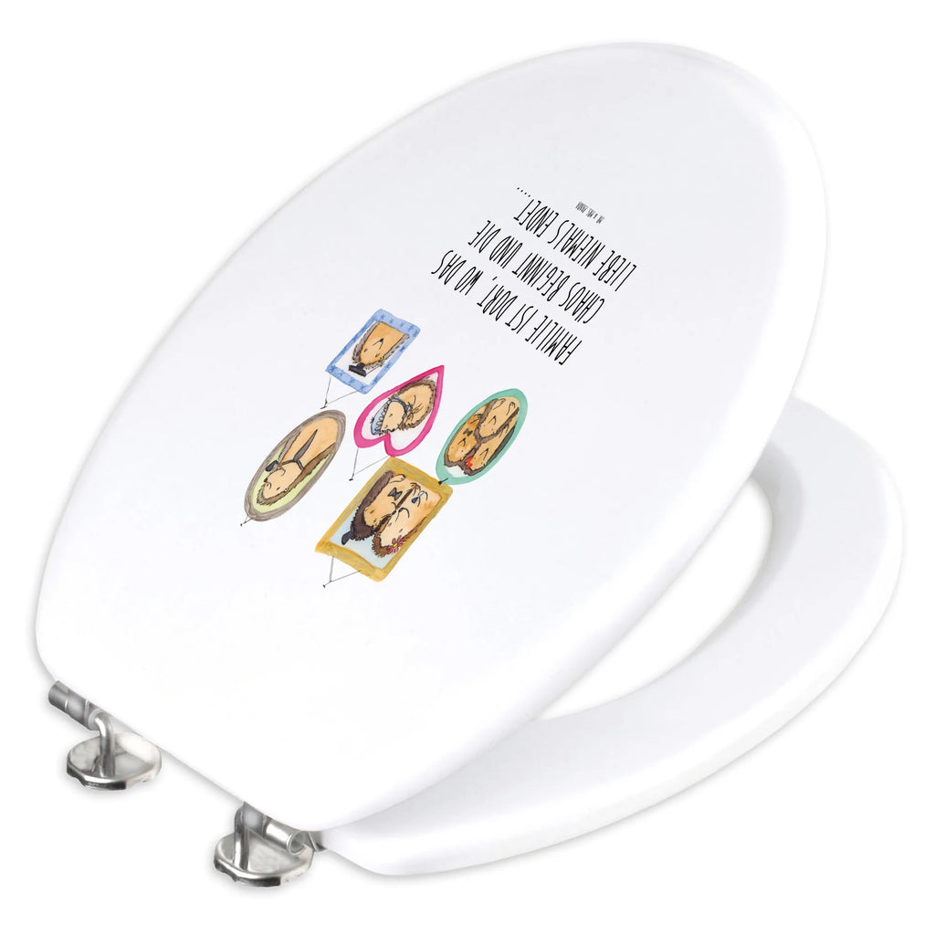 Motiv WC Sitz Igel Familie WC-Sitz, Toilettendeckel, Klodeckel, Toilette, Klobrille, Familie, Vatertag, Muttertag, Bruder, Schwester, Mama, Papa, Oma, Opa, Glück, Igel, Zusammenhalt, Bilder, Liebe