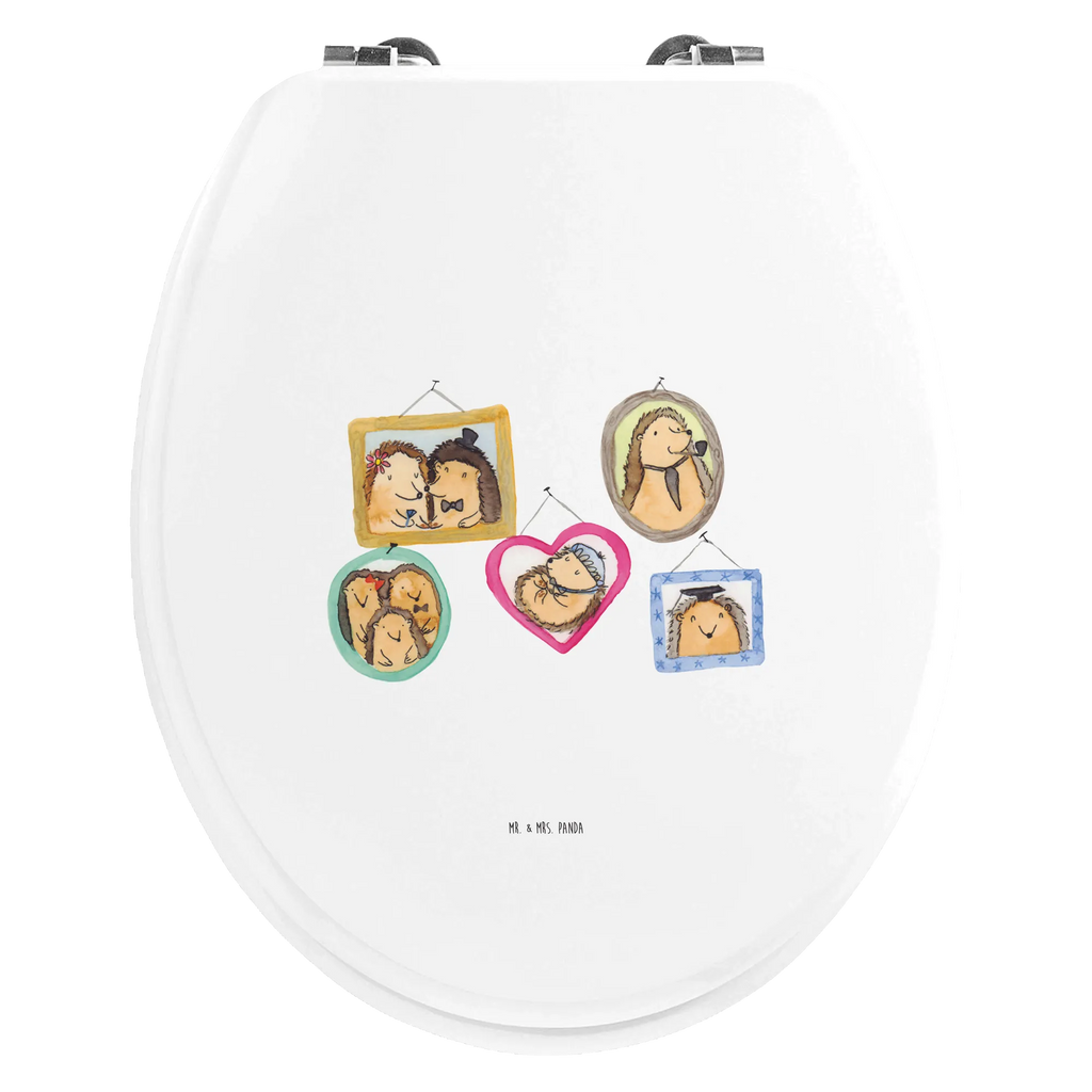 Motiv WC Sitz Igel Familie WC-Sitz, Toilettendeckel, Klodeckel, Toilette, Klobrille, Familie, Vatertag, Muttertag, Bruder, Schwester, Mama, Papa, Oma, Opa, Glück, Igel, Zusammenhalt, Bilder, Liebe