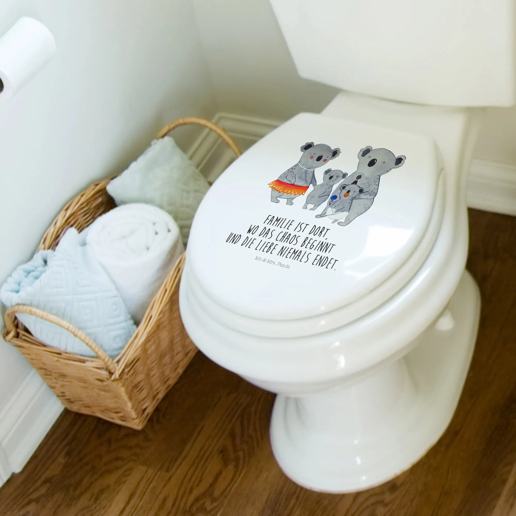 Motiv WC Sitz Koala Familie Klobrille, WC-Sitz, Klodeckel, Toilettendeckel, Toilette, Familie, Vatertag, Muttertag, Bruder, Schwester, Mama, Papa, Oma, Opa, Koala, Geschwister, Koalas, Kinder, Family, Familienleben
