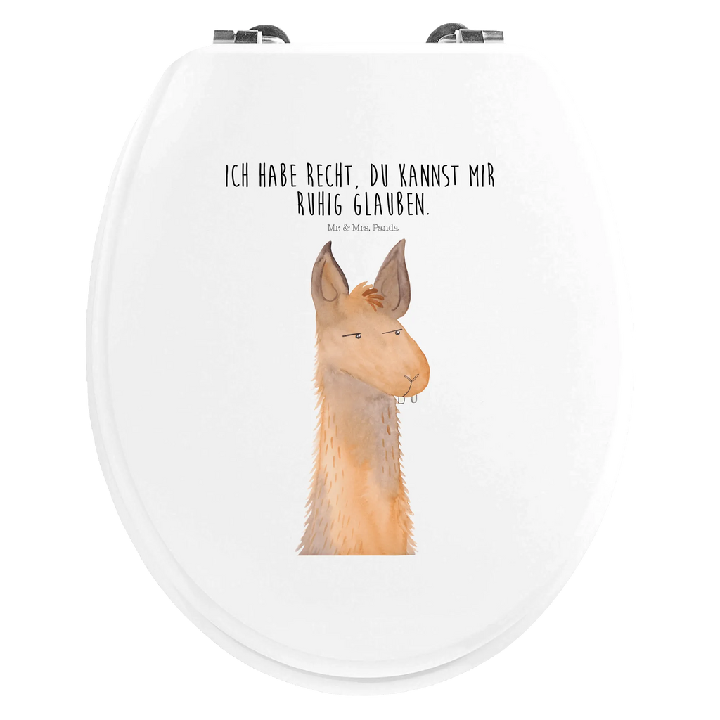 Motif toilet seat llama head Annoyed Klobrille, Toilettendeckel, Klodeckel, Toilette, WC-Sitz, Lama, Alpaka, Lamas, Freundin, beste Freundin, Partnerin, Büroalltag, Recht haben, Azubi, Büro, genervt sein, Chefin, Chef