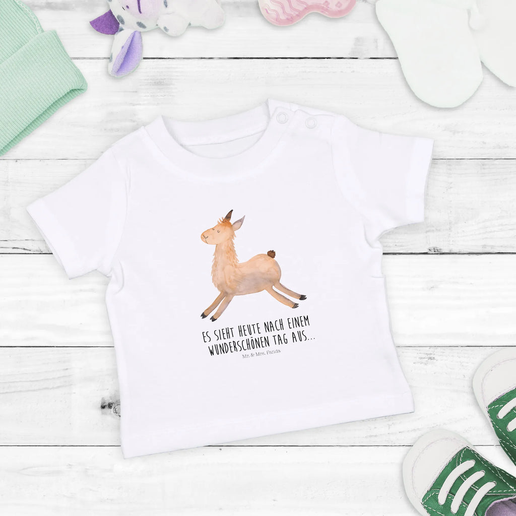 Organic Baby Shirt lama Jump Llama, llama, alpaca, trendy animal, Lama, start, luck, happy, good morning, llamas, favourite day, exam, heartache, happy day, graduation, girlfriend, new start