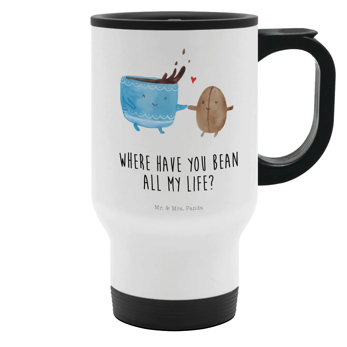 Insulated mug Coffee Bean travel coffee mug, Insulated mug, travel mug, Thermo mug, Coffee mug, Thermo cup, To Go mug, small animals, cute, funny, cute animal motives, hand drawn, small world, funny sayings, good mood, happy, gifts, gift ideas, special gifts, animal lover, card, happiness, Coffee, pleasure, coffee bean, satisfaction