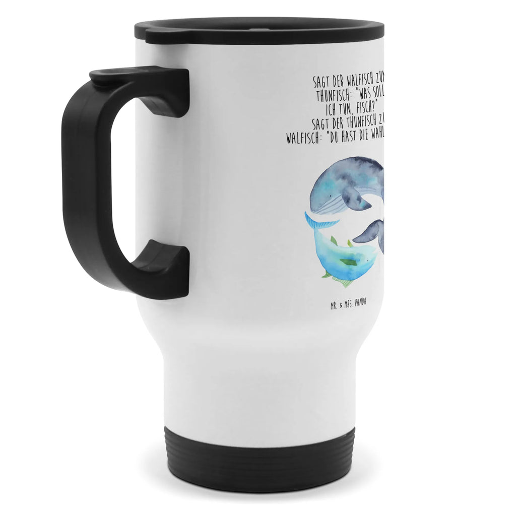 Insulated mug whale tuna To Go mug, Thermo cup, travel coffee mug, travel mug, Insulated mug, Coffee mug, Thermo mug, small animals, cute, funny, cute animal motives, hand drawn, small world, funny sayings, good mood, happy, gifts, gift ideas, special gifts, animal lover, card, flat joke gift, tuna, flat joke, word joke funny, choice, joke, saying funny, saying of the day, whale