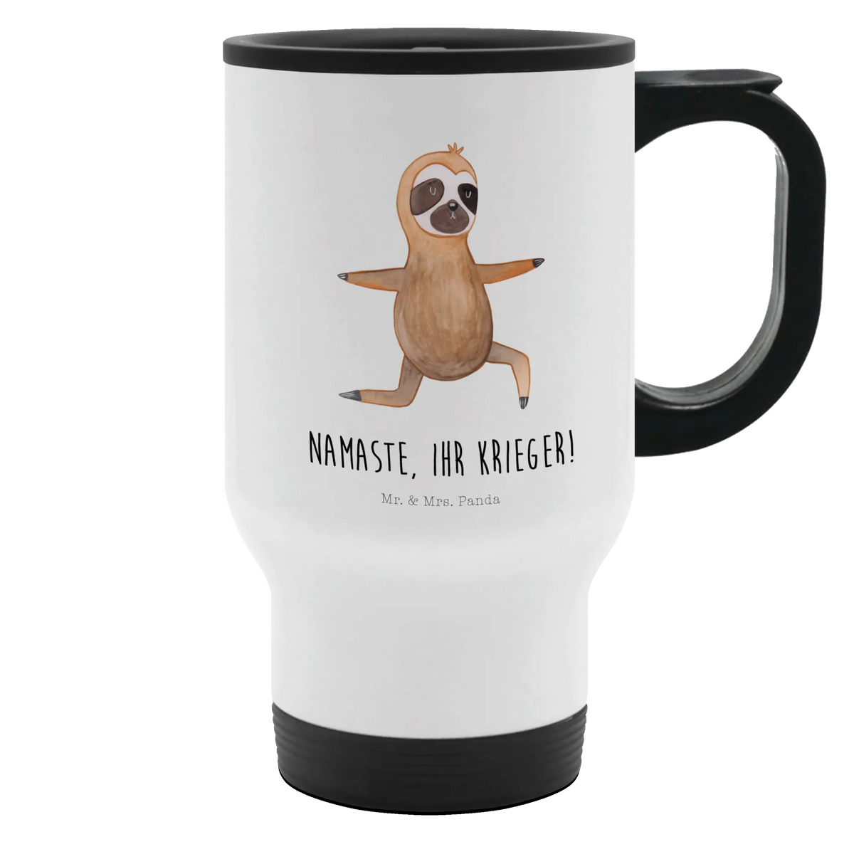 Insulated mug sloth yoga trend animal, lazy, yoga exercises, warrior, favorite animal