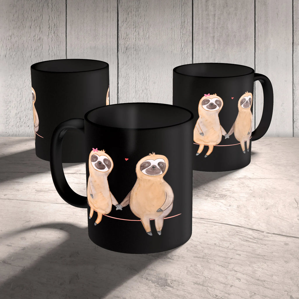 Kubek leniwiec para Teetasse, Tasse, Keramiktasse, Geschenktasse, Porzellantasse, Tasse mit Motiven, Kaffeetasse, Tasse mit Zitaten, Bürotasse, Faultier, Faultier Geschenk, Faultier Deko, Faultierpärchen, Langsamkeit, faul, verliebt, Faultierliebe, Liebespaar, Faultiere, Liebe, Beziehung, gemeinsam, relaxen, Lieblingstier, Pärchen, verlobt