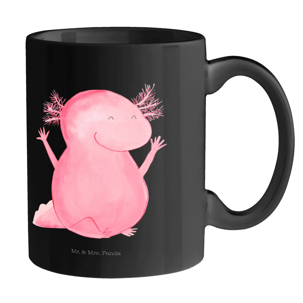 Kubek Axolotl Hurra Kaffeetasse, Tasse, Porzellantasse, Bürotasse, Tasse mit Zitaten, Geschenktasse, Tasse mit Motiven, Teetasse, Keramiktasse, Axolotl, Molch, Lurche, Axolot, Motivation, fröhlich, Spaß, Freude, Zufriedenheit, Schwanzlurch, Lurch