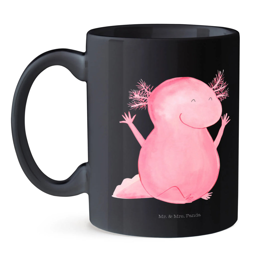Kubek Axolotl Hurra Kaffeetasse, Tasse, Porzellantasse, Bürotasse, Tasse mit Zitaten, Geschenktasse, Tasse mit Motiven, Teetasse, Keramiktasse, Axolotl, Molch, Lurche, Axolot, Motivation, fröhlich, Spaß, Freude, Zufriedenheit, Schwanzlurch, Lurch