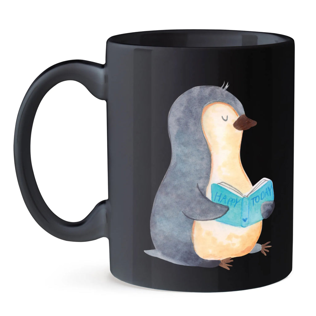 Tasse Pinguin Buch Teetasse, Porzellantasse, Keramiktasse, Geschenktasse, Tasse mit Zitaten, Kaffeetasse, Tasse, Bürotasse, Tasse mit Motiven, Pinguin, Bücherwurm, Lesen, Ferien, Freizeit, Nichtstun, Buch, Urlaub, Pinguine, Faulenzen