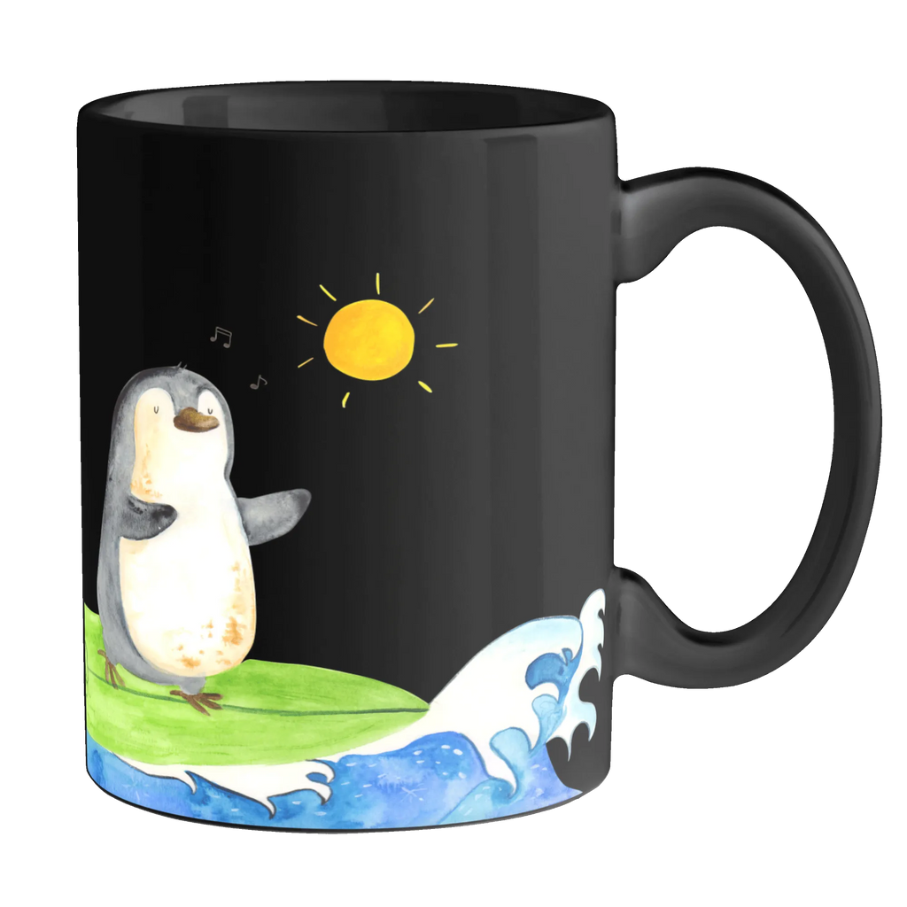 Mug Penguin surfer office mug, ceramic mug, custom mug, mug with designs, latte mug, novelty mug, personalized mug, tea mug, coffee mug, mug, gift mug, mug with quotes, porcelain mug, Penguin, North Pole, Winter, Penguins, surfing, Portugal, wave riding, penguins, waves, Hawaii, holidays, surfers