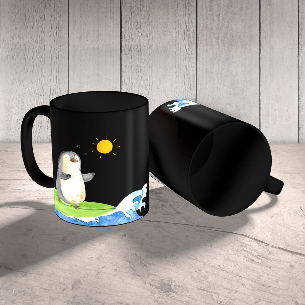 Mug Penguin surfer office mug, ceramic mug, custom mug, mug with designs, latte mug, novelty mug, personalized mug, tea mug, coffee mug, mug, gift mug, mug with quotes, porcelain mug, Penguin, North Pole, Winter, Penguins, surfing, Portugal, wave riding, penguins, waves, Hawaii, holidays, surfers