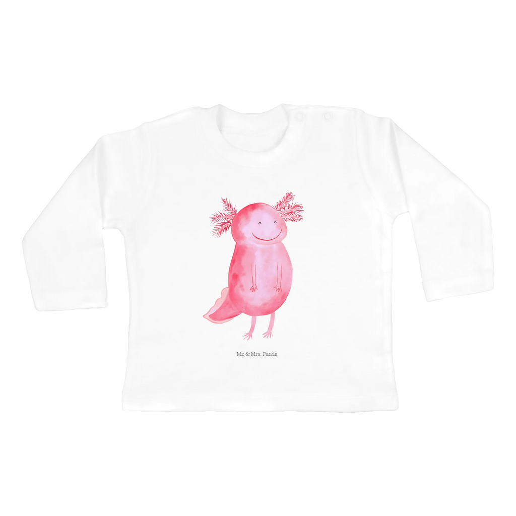 Baby long-sleeve axolotl Happy Kleidung, Langarm, Baby Shower, Bio, Molch, Axolotl, Motivation, Lurch, Lurche, Gute Laune, Schwanzlurch, Axolot