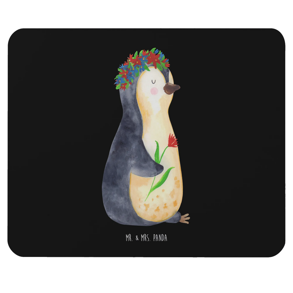 Mouse mat Penguin Flower Designer Mauspad, Mauspad Büro, Computer zubehör, Mauspad, Mousepad, PC Zubehör, Arbeitszimmer, Büroausstattung, Mausunterlage, Einzigartiges Mauspad, Pinguin, Lebenslust, Pinguine, Lebensziele, Geschenkidee, Blumenkranz, Wünsche, Leben, Ziele, Universum, Liebeskummer, Motivation