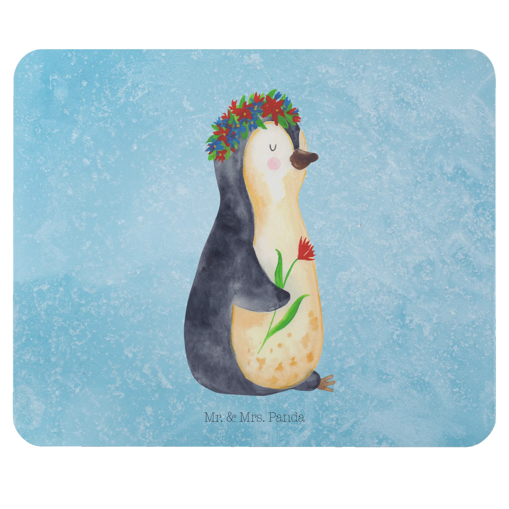 Mouse mat Penguin Flower Designer Mauspad, Mauspad Büro, Computer zubehör, Mauspad, Mousepad, PC Zubehör, Arbeitszimmer, Büroausstattung, Mausunterlage, Einzigartiges Mauspad, Pinguin, Lebenslust, Pinguine, Lebensziele, Geschenkidee, Blumenkranz, Wünsche, Leben, Ziele, Universum, Liebeskummer, Motivation