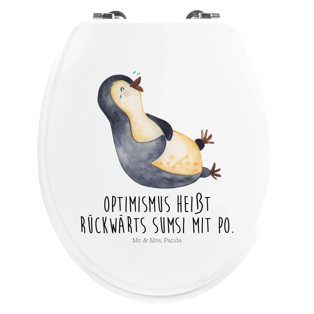 Motiv WC Sitz Pinguin Lachen Toilette, Klodeckel, WC-Sitz, Klobrille, Toilettendeckel, Pinguin, Fröhlichkeit, Pinguine, Fröhlich, Lachen, lustiger Spruch, Humor, Optimismus