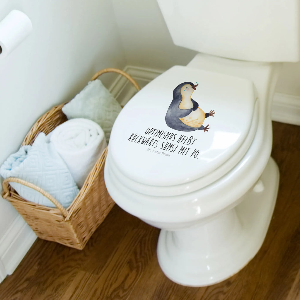 Motiv WC Sitz Pinguin Lachen Toilette, Klodeckel, WC-Sitz, Klobrille, Toilettendeckel, Pinguin, Fröhlichkeit, Pinguine, Fröhlich, Lachen, lustiger Spruch, Humor, Optimismus