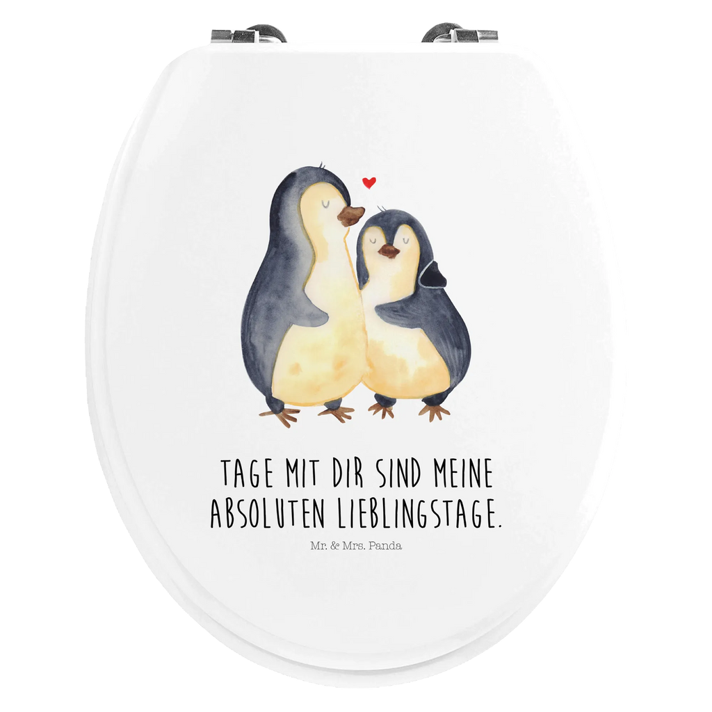 Motiv WC Sitz Pinguin umarmen WC-Sitz, Toilettendeckel, Toilette, Klobrille, Klodeckel, Pinguin, Liebespaar, Hochzeit, Jahrestag, Liebesgeschenk, Hochzeitsgeschenk, Hochzeitstag, Verlobung, Liebe, Liebesbeweis