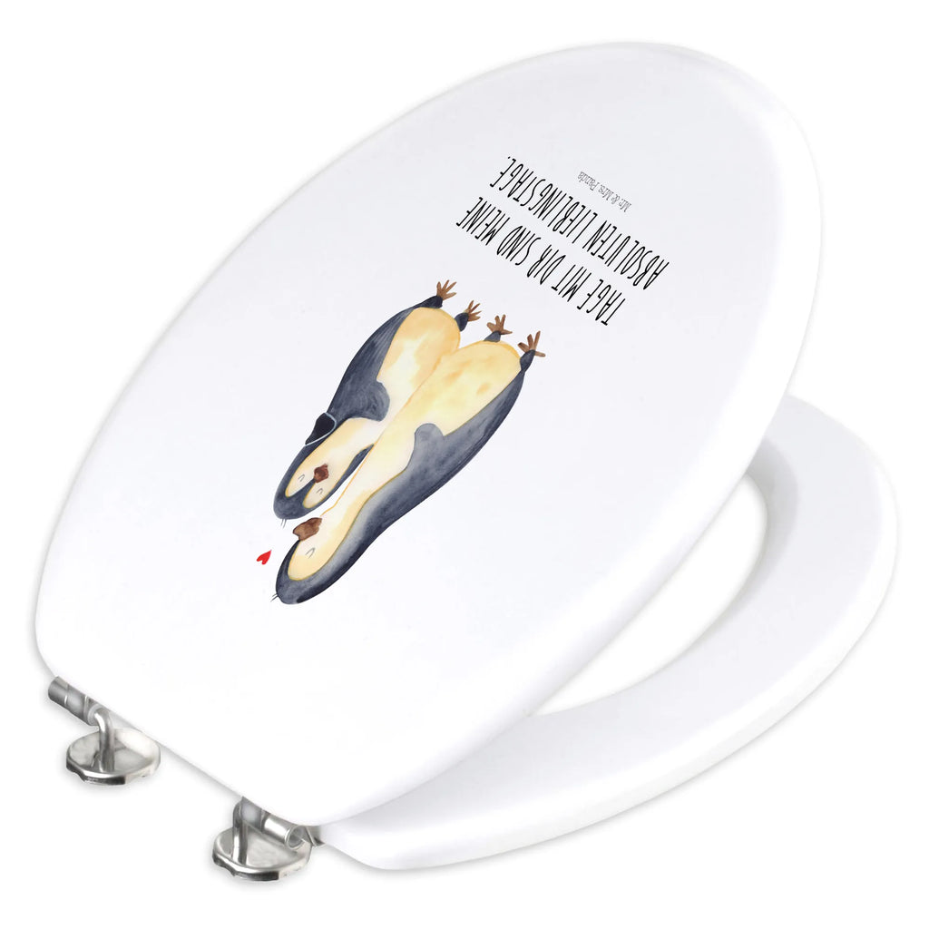 Motiv WC Sitz Pinguin umarmen WC-Sitz, Toilettendeckel, Toilette, Klobrille, Klodeckel, Pinguin, Liebespaar, Hochzeit, Jahrestag, Liebesgeschenk, Hochzeitsgeschenk, Hochzeitstag, Verlobung, Liebe, Liebesbeweis