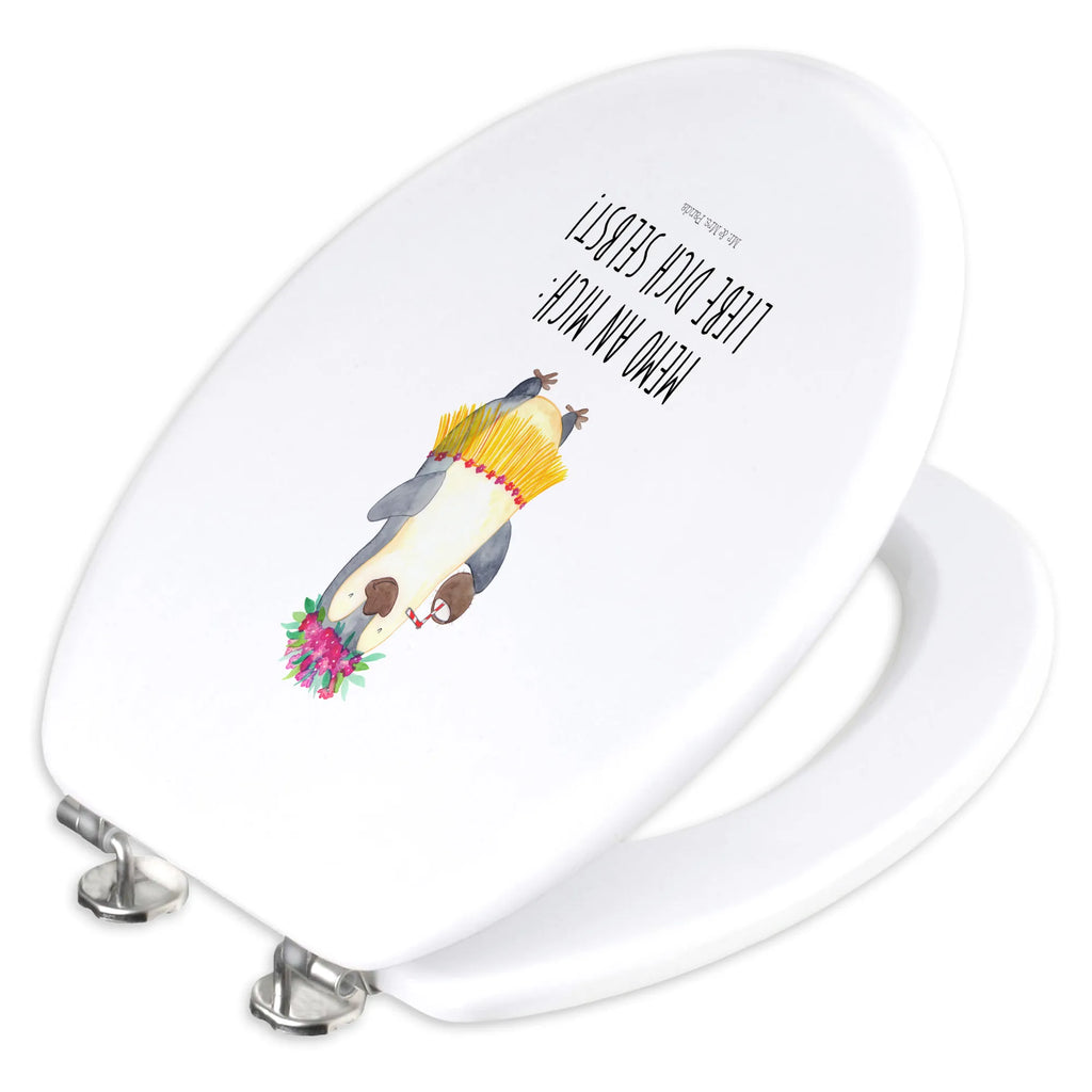 Motiv WC Sitz Pinguin Kokosnuss Toilettendeckel, WC-Sitz, Toilette, Klobrille, Klodeckel, Pinguin, Kokosnuss, Urlaub, Aloha, Pinguine, Hawaii