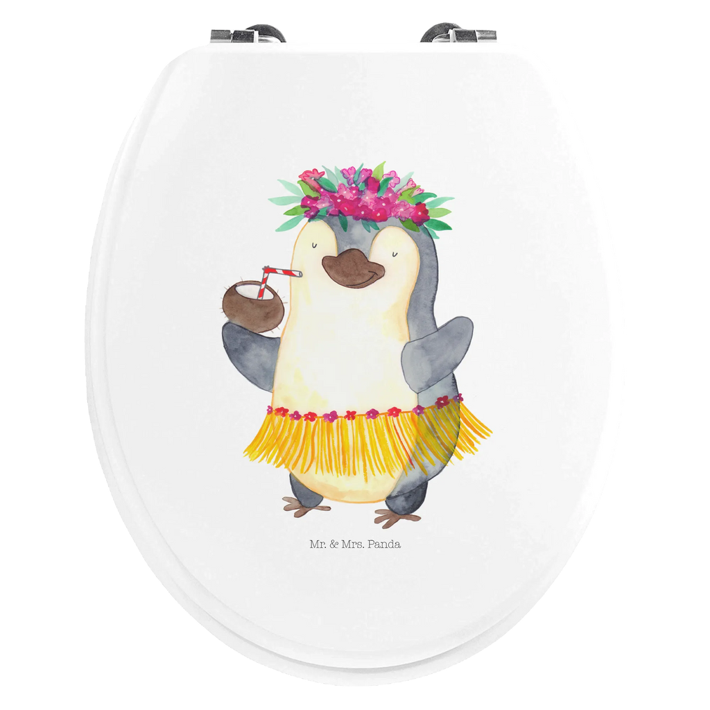 Motiv WC Sitz Pinguin Kokosnuss Toilettendeckel, WC-Sitz, Toilette, Klobrille, Klodeckel, Pinguin, Kokosnuss, Urlaub, Aloha, Pinguine, Hawaii