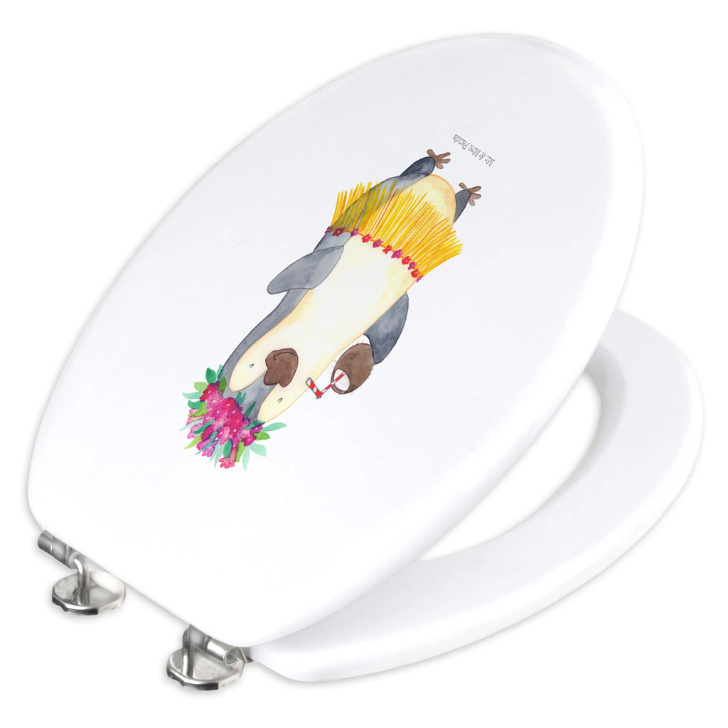 Motiv WC Sitz Pinguin Kokosnuss Toilettendeckel, WC-Sitz, Toilette, Klobrille, Klodeckel, Pinguin, Kokosnuss, Urlaub, Aloha, Pinguine, Hawaii