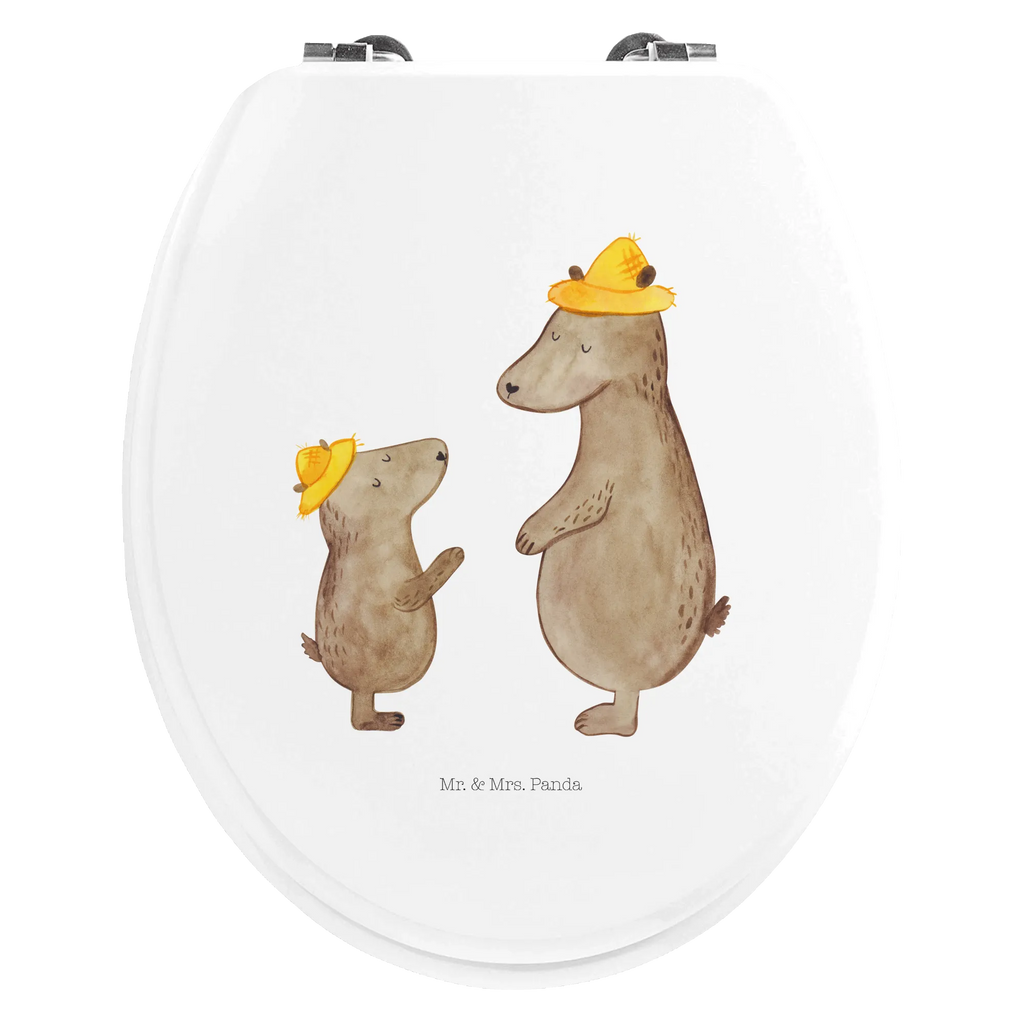 Motiv WC deska sedesowa Niedźwiedzie z kapeluszami Rodzina, Dzień Ojca, Dzień Matki, brat, siostra, mama, tata, babcia, dziadek
