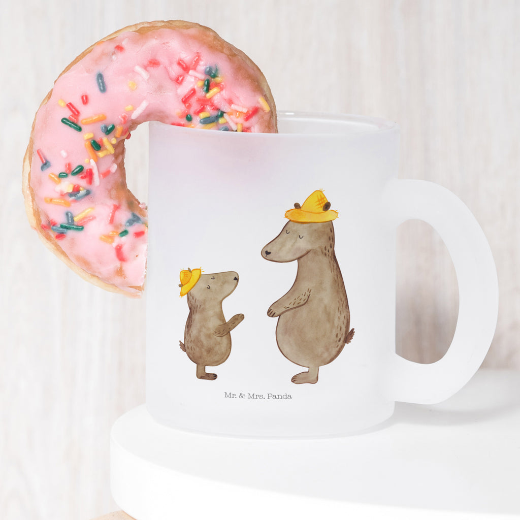 Filiżanka do herbaty Niedźwiedzie z kapeluszami Rodzina, Dzień Ojca, Dzień Matki, brat, siostra, mama, tata, babcia, dziadek