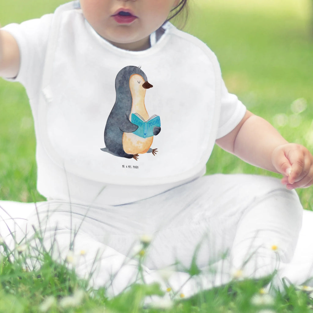 Bib Penguin A book baby shower, baby bib, toddler, baby party, drool bib, spit cloth, Penguin, North Pole, Winter, Penguins, penguins, holidays, vacation, leisure, lazing around, book, bookworm, doing nothing, reading