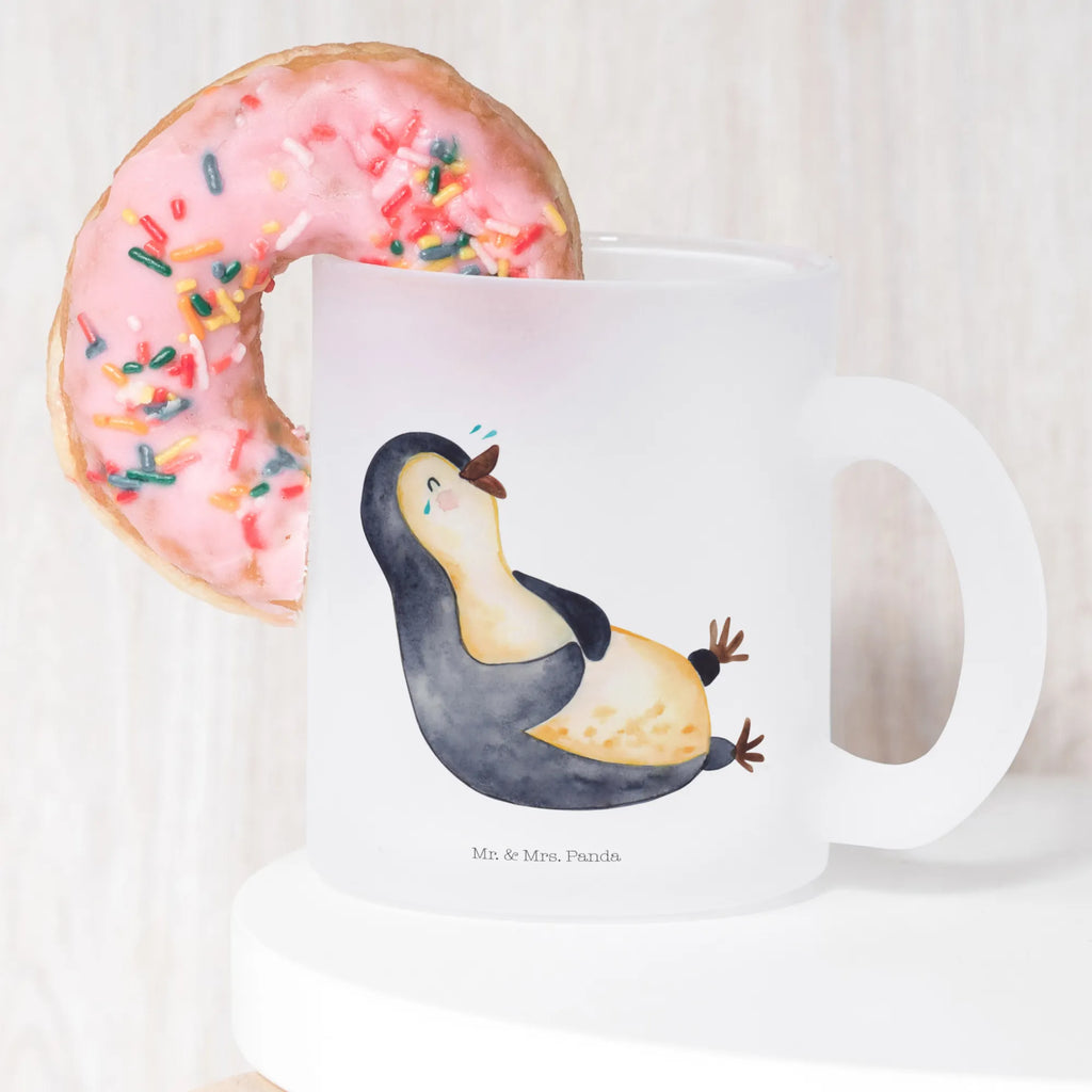 Glass tea cup Penguin Laugh Tasse Für Tee, Teetasse Glas, Teetasse aus Glas, Teetasse, Becher, Glasbecher, Tasse, Tee Tasse, getränkeglas, tasse glas, becher für tee, Große Teetasse, Teegläser, glastasse, Teeglas, Glas Teebecher, becher glas, Trinkglas, Pinguin, Pinguine, Lustiger Spruch, Fröhlichkeit, Humor, Fröhlich, Lachen, Optimismus