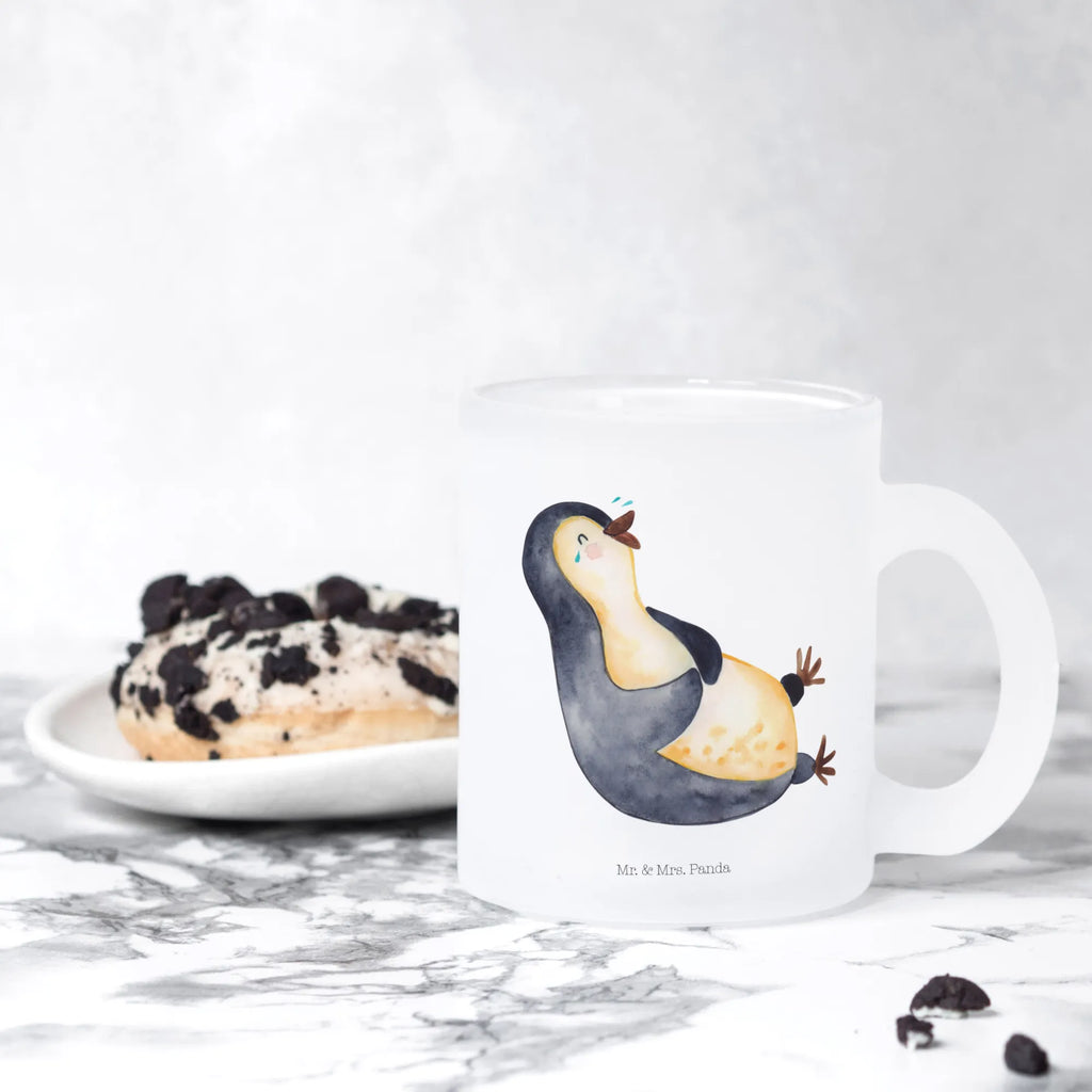 Glass tea cup Penguin Laugh Tasse Für Tee, Teetasse Glas, Teetasse aus Glas, Teetasse, Becher, Glasbecher, Tasse, Tee Tasse, getränkeglas, tasse glas, becher für tee, Große Teetasse, Teegläser, glastasse, Teeglas, Glas Teebecher, becher glas, Trinkglas, Pinguin, Pinguine, Lustiger Spruch, Fröhlichkeit, Humor, Fröhlich, Lachen, Optimismus