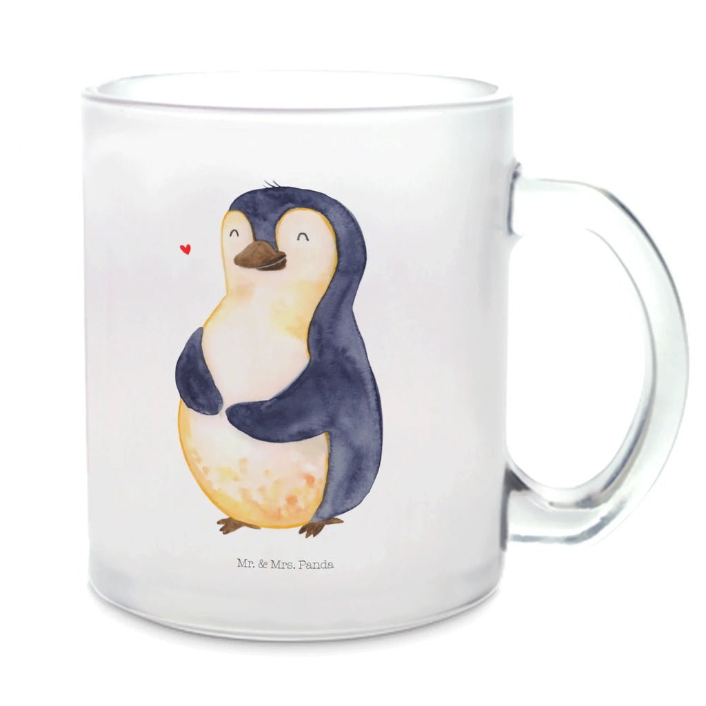 Glass tea cup Penguin diet tea, glass, tea glass, Tea cup, mug, Penguin, North Pole, Winter, Penguins, penguin, losing weight, self-respect, penguins, self-love, motivation, body love, diet, weight